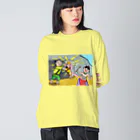 紙しばいや　もっちぃ のアマノウズメノミコト ビッグシルエットロングスリーブTシャツ