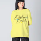 WLDのhandwriting dodge ball Big Long Sleeve T-Shirt