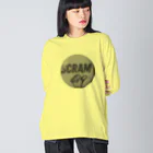 チンパンジーマートのSCRAM "逃げろ！" Big Long Sleeve T-Shirt