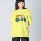 Ruchiのリクシャー　窓枠白色 Big Long Sleeve T-Shirt