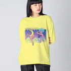 TSUKIKOU SHOP の月夜のバニーちゃん ビッグシルエットロングスリーブTシャツ