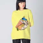 Drecome_Designの貝のない貝と貝のあるnot貝 Big Long Sleeve T-Shirt