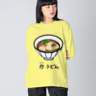 脂身通信Ｚの力(ちから)うどん♪2112 ビッグシルエットロングスリーブTシャツ