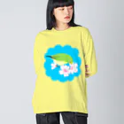 LalaHangeulの桜とメジロさん Big Long Sleeve T-Shirt