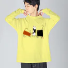 心の森ミュージアム　遊童館の板ネコ日和 Big Long Sleeve T-Shirt