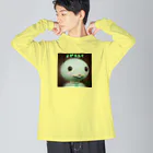 grk0 🌟ウサギのチャとシロ〜時々カッパのメガカユイ　カッパ　3D ビッグシルエットロングスリーブTシャツ