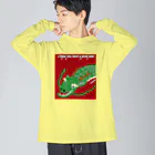 aiueoneko358のDragon2024 ビッグシルエットロングスリーブTシャツ