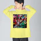DOTS EMO JUICYのVintage Dogs Collection 01_A ビッグシルエットロングスリーブTシャツ