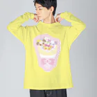 🎀りぼんぱ～ら～🎀のぱんだクレープ ビッグシルエットロングスリーブTシャツ