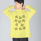 ツバメ堂の飛び交うスズメ Big Long Sleeve T-Shirt
