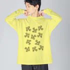 ツバメ堂の飛び交うスズメ Big Long Sleeve T-Shirt