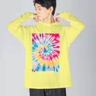 H2Styleのレインボータイダイ Big Long Sleeve T-Shirt