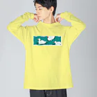 HOHOEMI🍋のゆらゆらアヒル池 ビッグシルエットロングスリーブTシャツ