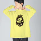 chiccho_kizaのけん玉ライオン ビッグシルエットロングスリーブTシャツ