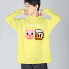 JIU(ジウ)ブラジリアン柔術Tシャツのbuta beer 루즈핏 롱 슬리브 티셔츠