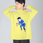 NIKORASU GOのこの夏おすすめ！野球デザイン「バント」＜文字なし＞（Tシャツ・パーカー・グッズ・ETC） Big Long Sleeve T-Shirt