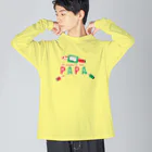 イラスト MONYAAT のちびた色鉛筆 PAPA*B Big Long Sleeve T-Shirt