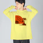 sandy-mのサンセットレコード ヴィンテージ風 ビッグシルエットロングスリーブTシャツ