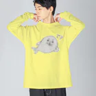 はねはね屋のふてざらし　で？ ビッグシルエットロングスリーブTシャツ