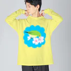 LalaHangeulの桜とメジロさん Big Long Sleeve T-Shirt