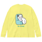 LoveAnimalの猫 So tired ビッグシルエットロングスリーブTシャツ