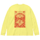 Nursery Rhymes  【アンティークデザインショップ】のインドのおとぎ話　赤 Big Long Sleeve T-Shirt