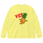 MZグラフィックスのパイナップル　YES Big Long Sleeve T-Shirt