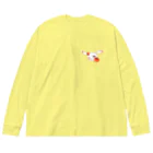 Rabbitflowerの♥らびこ♥イチゴデザイン ビッグシルエットロングスリーブTシャツ