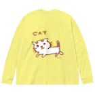 ネコのうーたんになりたいくちばしショップのねこだけキャット Big Long Sleeve T-Shirt