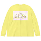 けあうさSHOPの3匹ひるねタ〜イムけあうさ Big Long Sleeve T-Shirt