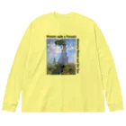 art-laboratory 絵画、芸術グッズのクロード・モネの「散歩、日傘をさす女性」Tシャツ Big Long Sleeve T-Shirt