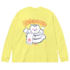 温泉グッズ@ブーさんとキリンの生活のねこの湯 Big Long Sleeve T-Shirt