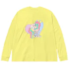 ari designのゆめかわいいバニィ＆ドラゴン Big Long Sleeve T-Shirt