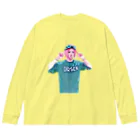 ichiyac designのAIピンクヘアーの女の子 Big Long Sleeve T-Shirt