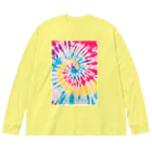 H2Styleのレインボータイダイ Big Long Sleeve T-Shirt