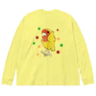 インコグッズのお店　ラブバード亭のコザクラインコ（ダンシング・アフリカンバージョン） Big Long Sleeve T-Shirt