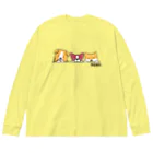 DSRN shopの仲良しの三匹犬 Big Long Sleeve T-Shirt