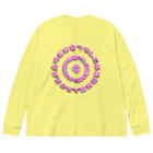 LalaHangeulのはんぐるぐるぐる　鮮やかピンク Big Long Sleeve T-Shirt