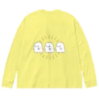 はんぺんのおばけちゃんさん にん？ Big Long Sleeve T-Shirt