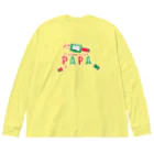 イラスト MONYAAT のちびた色鉛筆 PAPA*B Big Long Sleeve T-Shirt