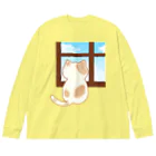 ウチのMEIGENやさんの猫 〜窓辺のひととき〜 Big Long Sleeve T-Shirt