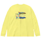 スタジオ　ねこのしっぽのアオウミウシ　三面図 Big Long Sleeve T-Shirt