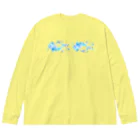 甘漏り屋の揺蕩うジンベエザメ・回遊 Big Long Sleeve T-Shirt