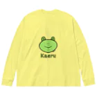 MrKShirtsのKaeru (カエル) 色デザイン ビッグシルエットロングスリーブTシャツ