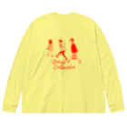 hilo tomula トムラ ヒロのGroup Collective Red ビッグシルエットロングスリーブTシャツ