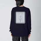 rilybiiのgray blue × 線画チューリップ Big Long Sleeve T-Shirt