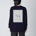 rilybiiの* powder snow antique blue ビッグシルエットロングスリーブTシャツ