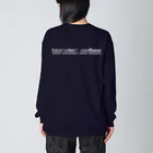 ワンコと遊ぶ人犬求所のぽるボーダー白文字 Big Long Sleeve T-Shirt