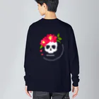 yuki-tsubakiのBetty skull 花盛り Big Long Sleeve T-Shirt