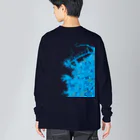 cuuyabowの横浜港　モザイクブルー Big Long Sleeve T-Shirt